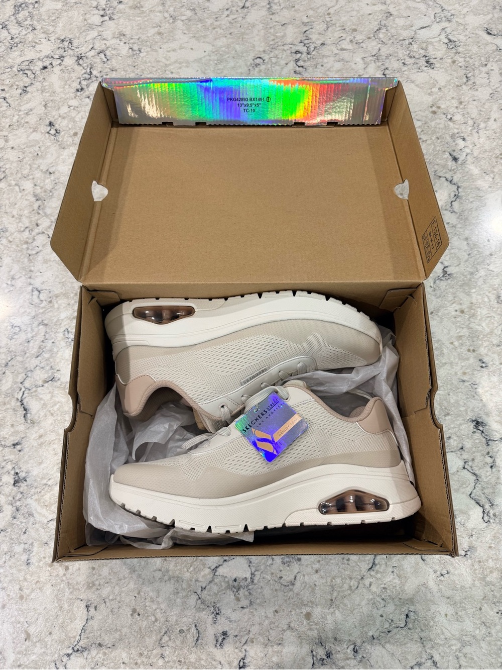 NEW - Size 10W - Sketchers Street Uno Flex Spring On Air line Sneakers - 177794 - Picture 6 of 8